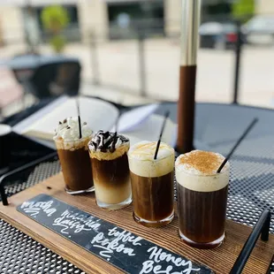 four different types of coffee