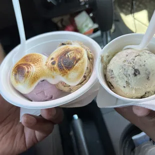 The ice cream is also amazing by itself, but there's something about toasted marshmallow fluff combination makes it out of this world.