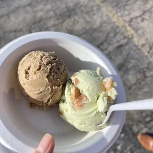 pandan peach and chocolate chai