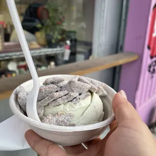 Fig Leaf Ice Cream with Puppy Chow