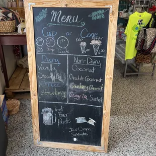 Menu (looks like they change it constantly)