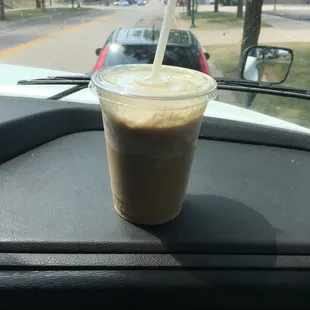 I got the frappe. They use their vanilla ice cream with expresso and ice blended. It was delicious!