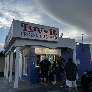 Delicious frozen custard comes out of here