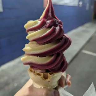 Lime and cherry whip! Made it an hour before close = when they shut down the whip machines too!