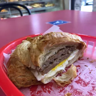 Sausage, Egg and Cheese Croissant