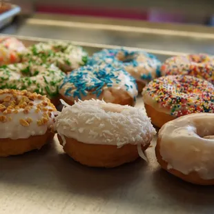 White icing cake donuts