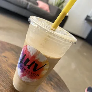 White chocolate snickers smoothie