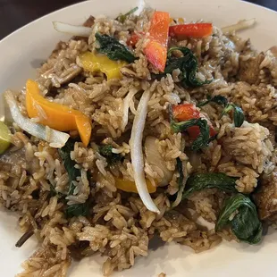 Over salty Basil Fried Rice