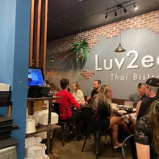 Busy on a Tuesday night! Excited for the delicousness!