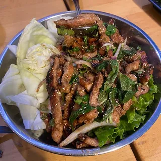 11.Grilled Pork Nam Tok