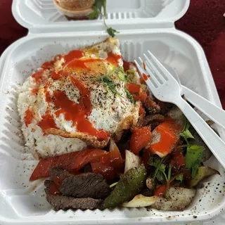 Shaking Beef With Rice