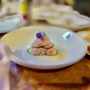 a plate of food on a table