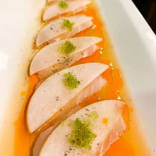 From the raw tasting menu