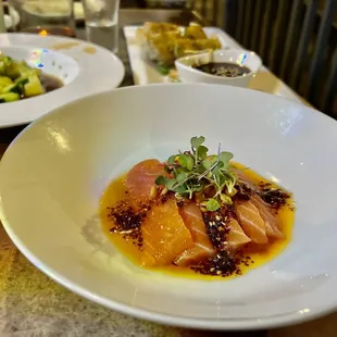 a plate of food on a table
