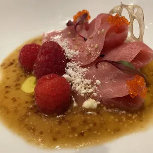 First plate of feed me all raw: Bluefin Tuna and it is wonderful.