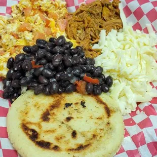 a plate of food on a table