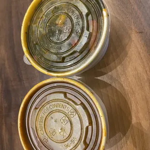 a close up of a can of food