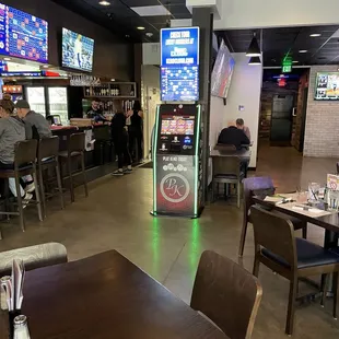a view of the dining area