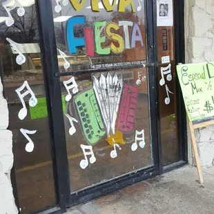 the front of the store