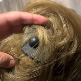 Security tag on weave other side