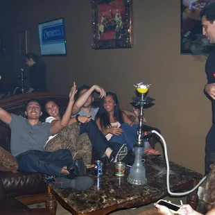 a group of people enjoying a party