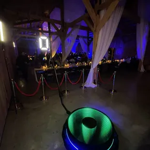 Our booth at night with the beautiful lights