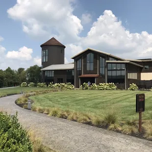a large building with a clock tower