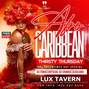 Every each Thursday Caribbean music /Afro