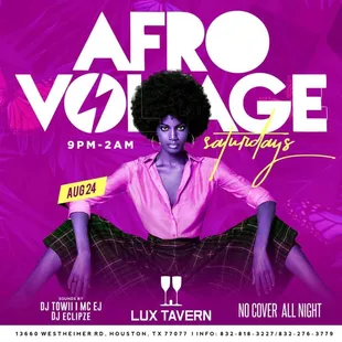 Every Saturday Afro Valtage