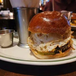 Lux Burger with egg