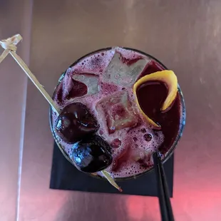 a close up of a drink