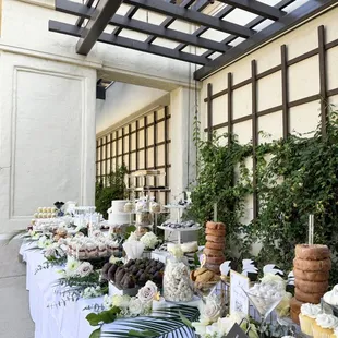A beautiful wedding dessert bar