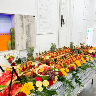 A custom fruit table display for Meta and Sephora!