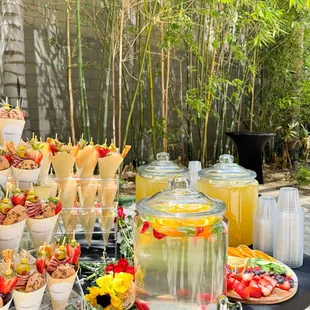Refreshing fruit-infused water and beverages for an all-inclusive food and beverage experience