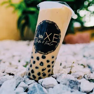 Luxe Boba house special coffee (Cafe Sua Daddy) with add on boba