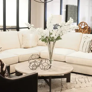 We have over 25 sofas and sectionals in our showroom for you to sample sitting in to find the comfort/style right for you.