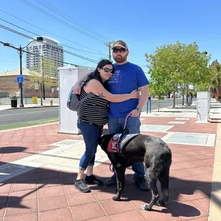 Here's my son, and daughter-in-law, and opening my sons service animal in Las Vegas, what a great picture what a great time we all had