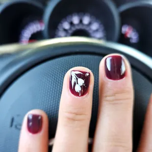 Gel manicure and nail art.