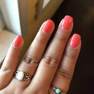 I'm in love with my shellac nails! Love the shape and length of my natural nails.