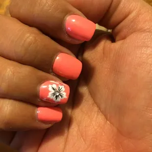 Acrylic nails with design