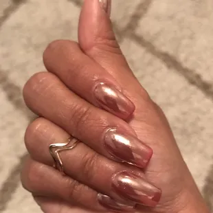 With a hint of ombré effect