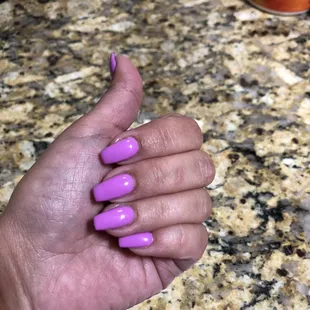 Rebase with gel purple polish