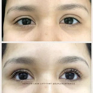 Keratin lash lift and tint . Follow us on Instagram #elpluxurynails or FB page Luxury Nails Spa for more pic and info