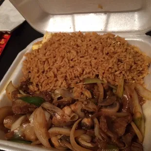 Magnolian beef lunch combo