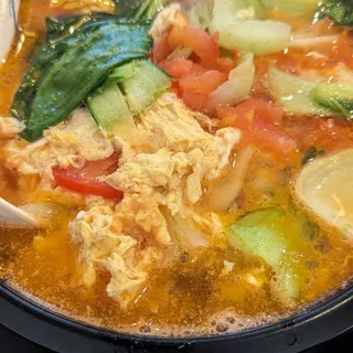 6. Egg and Tomato Noodle Soup