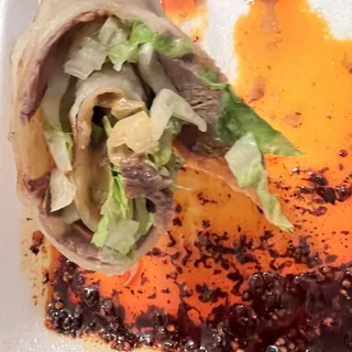 C6. Scallion Pancake Beef Roll