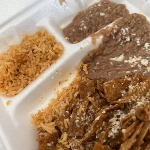 Enchilada plate w/rice &amp;beans