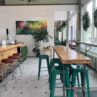 the interior of a coffee shop