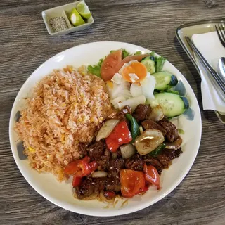 27. Diced Filed Mignon and Onion Seared In Butter with Rice