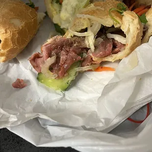 raw pork banh mi